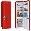 Amica FKR29653R Retro Static Fridge Freezer, 60/40, Red, E Rated