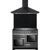 Rangemaster LEIHDC110SL/C 110cm Chimney Cooker Hood Slate / Chrome, D Rated