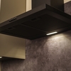 CDA SCCH60BL 60cm Chimney Cooker Hood, Black, A Rated