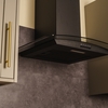 CDA SCCV60BL 60cm Chimney Cooker Hood, Black, A Rated
