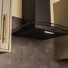 CDA SCCV60BL 60cm Chimney Cooker Hood, Black, A Rated