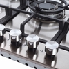 Amica AGH7100SS/0 68cm 5 Burner Gas Hob, Stainless Steel