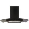 CDA ECP72BL 70cm Chimney Cooker Hood, Black, D Rated