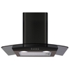 CDA ECP62BL 60cm Chimney Cooker Hood, Black, D Rated