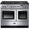 Rangemaster PROPL100FXDFFSS/C 100cm Dual Fuel Range Cooker Professional Plus FX Stainless Steel / Chrome, A Rated