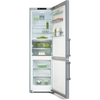 Miele KFN4797CD CLST CleanSteel No Frost Fridge Freezer, 70/30, Stainless Steel, C Rated