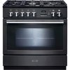Rangemaster PROP90FXPDFFSL/C 90cm Dual Fuel Range Cooker Professional Plus FXP Slate / Chrome, A Rated