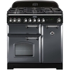 Rangemaster CDL90DFFSL/C Classic Deluxe Slate / Chrome 90cm Dual Fuel Range Cooker