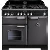 Rangemaster CDL100DFFSL/C Classic Deluxe Slate / Chrome 100cm Dual Fuel Range Cooker