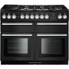 Rangemaster NEXSE110DFFCB/C 110cm Dual Fuel Range Cooker Nexus Charcoal Black / Chrome, A Rated