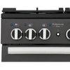 Rangemaster PDL100DFFCB/C 100cm Dual Fuel Range Cooker Professional Deluxe Charcoal Black / Chrome, A Rated