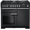 Rangemaster PDL100DFFCB/C 100cm Dual Fuel Range Cooker Professional Deluxe Charcoal Black / Chrome, A Rated