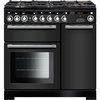 Rangemaster EDL90DFFCB/C 90cm Dual Fuel Range Cooker Encore Deluxe Charcoal Black / Chrome, A Rated