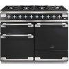 Rangemaster ELS110DFFCB 110cm Dual Fuel Range Cooker Elise Charcoal Black / Brushed Nickel, A Rated