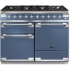 Rangemaster ELS110DFFSB 110cm Dual Fuel Range Cooker Elise Stone Blue / Brushed Nickel, A Rated
