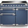 Rangemaster ELS100EISB 100cm Induction Range Cooker Elise Stone Blue / Brushed Nickel, A Rated