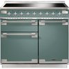 Rangemaster ELS100EIMG 100cm Induction Range Cooker Elise Mineral Green / Brushed Nickel, A Rated