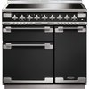 Rangemaster ELS90EICB 90cm Induction Range Cooker Elise Charcoal Black / Brushed Nickel, A Rated