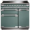 Rangemaster ELS90EIMG 90cm Induction Range Cooker Elise Mineral Green / Brushed Nickel, A Rated