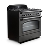 Rangemaster CLAS90FXDFFBL/C 90cm Dual Fuel Range Cooker Classic FX Black / Chrome, A Rated