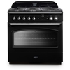Rangemaster CLAS90FXDFFBL/C 90cm Dual Fuel Range Cooker Classic FX Black / Chrome, A Rated