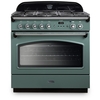 Rangemaster CLAS90FXDFFMG/C 90cm Dual Fuel Range Cooker Classic FX Mineral Green / Chrome, A Rated