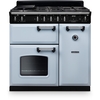 Rangemaster CL90DFPMSB/CM1 90cm Dual Fuel Range Cooker Classic Misty Blue / Chrome, A Rated