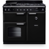 Rangemaster CL100DFPGBL/CM1 100cm Dual Fuel Range Cooker Classic Gloss Black / Chrome, A Rated