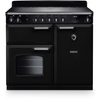 Rangemaster CL100EIPGBL/CM1 100cm Induction Range Cooker Classic Gloss Black / Chrome, A Rated