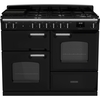 Rangemaster CLO110DFPGBL/CM1 110cm Dual Fuel Range Cooker Classic Gloss Black / Chrome, A Rated