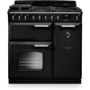 Rangemaster CLDL90DFPCBL/CM1 90cm Dual Fuel Range Cooker Classic Deluxe Charcoal Black / Chrome, A Rated
