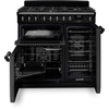 Rangemaster CLDL90DFPSLT/CM1 90cm Dual Fuel Range Cooker Classic Deluxe Slate / Chrome, A Rated