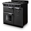 Rangemaster CLDL90DFPSLT/CM1 90cm Dual Fuel Range Cooker Classic Deluxe Slate / Chrome, A Rated