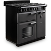 Rangemaster CLDL90DFPSLT/CM1 90cm Dual Fuel Range Cooker Classic Deluxe Slate / Chrome, A Rated