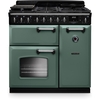 Rangemaster CLDL90DFPMGR/CM1 90cm Dual Fuel Range Cooker Classic Deluxe Mineral Green / Chrome, A Rated