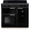 Rangemaster CLDL100EIPGBL/CM1 100cm Induction Range Cooker Classic Delux Gloss Black / Chrome, A Rated