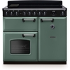 Rangemaster CLDL100EIPMGR/CM1 100cm Induction Range Cooker Classic Deluxe Mineral Green / Chrome, A Rated