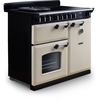 Rangemaster CLDL100EIPPCR/CM1 100cm Induction Range Cooker Classic Deluxe Pale Cream / Chrome, A Rated