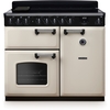 Rangemaster CLDL100EIPPCR/CM1 100cm Induction Range Cooker Classic Deluxe Pale Cream / Chrome, A Rated