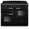 Rangemaster CLDLO110DFPCBL/CM1 110cm Dual Fuel Range Cooker Classic Deluxe Charcoal Black / Chrome, A Rated