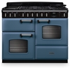 Rangemaster CLDLO110DFPSTB/CM1 110cm Dual Fuel Range Cooker Classic Deluxe Stone Blue / Chrome, A Rated