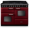 Rangemaster CLDLO110DFPBOR/CM1 110cm Dual Fuel Range Cooker Classic Deluxe Bordeaux / Chrome, A Rated