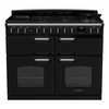 Rangemaster CLDLB110DFPGBL/CM1 110cm Dual Fuel Range Cooker Classic Deluxe Gloss Black / Chrome, A Rated