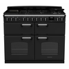 Rangemaster CLDLB110DFPCBL/CM1 110cm Dual Fuel Range Cooker Classic Deluxe Charcoal Black / Chrome, A Rated