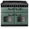Rangemaster CLDLB110DFPMGR/CM1 Classic Deluxe Mineral Green / Chrome 110cm Dual Fuel Range Cooker