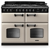 Rangemaster CLDLB110DFPPCR/CM1 110cm Dual Fuel Range Cooker Classic Deluxe Pale Cream / Chrome, A Rated