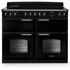 Rangemaster CLDLB110EIPGBL/CM1 110cm Induction Range Cooker Classic Deluxe Gloss Black / Chrome, A Rated