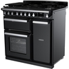 Rangemaster ESDL90DFPGBL/CM1 90cm Dual Fuel Range Cooker Estel Deluxe Black / Chrome, A Rated