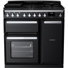 Rangemaster ESDL90DFPGBL/CM1 90cm Dual Fuel Range Cooker Estel Deluxe Black / Chrome, A Rated