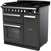 Rangemaster ESDL90DFPSLT/CM1 90cm Dual Fuel Range Cooker Estel Deluxe Slate / Chrome, A Rated